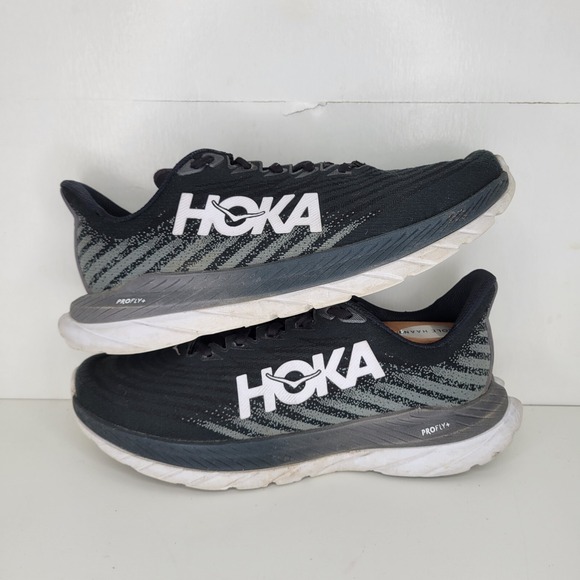 Hoka One One Mach 5 Black Castlerock W Sz 10.5 B Running Shoes Sneakers Workout